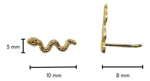 Foto 4 pulgar | Broquel Oro 10k | Serpiente