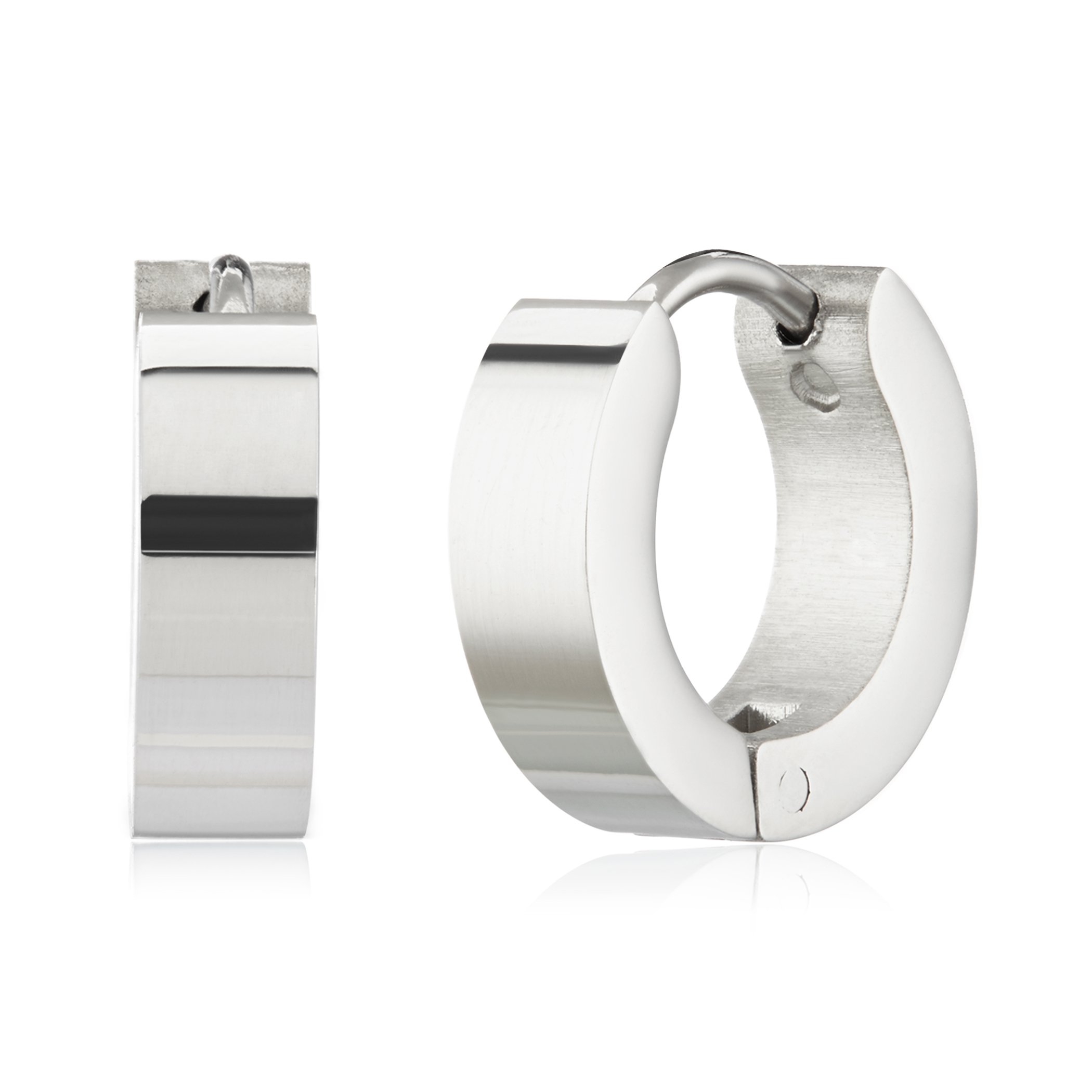 Foto 1 | Pendientes De Aro De Acero Inoxidable Pulido West Coast Jewelry - Venta Internacional.