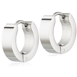 Foto 3 | Pendientes De Aro De Acero Inoxidable Pulido West Coast Jewelry - Venta Internacional.