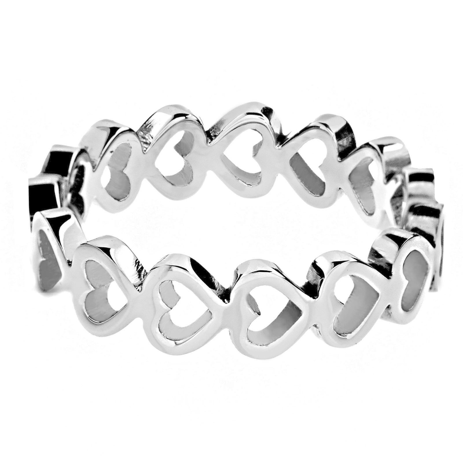 Foto 1 | Anillo West Coast Jewelry Elya De Acero Inoxidable Con Corazón Abierto - Venta Internacional.