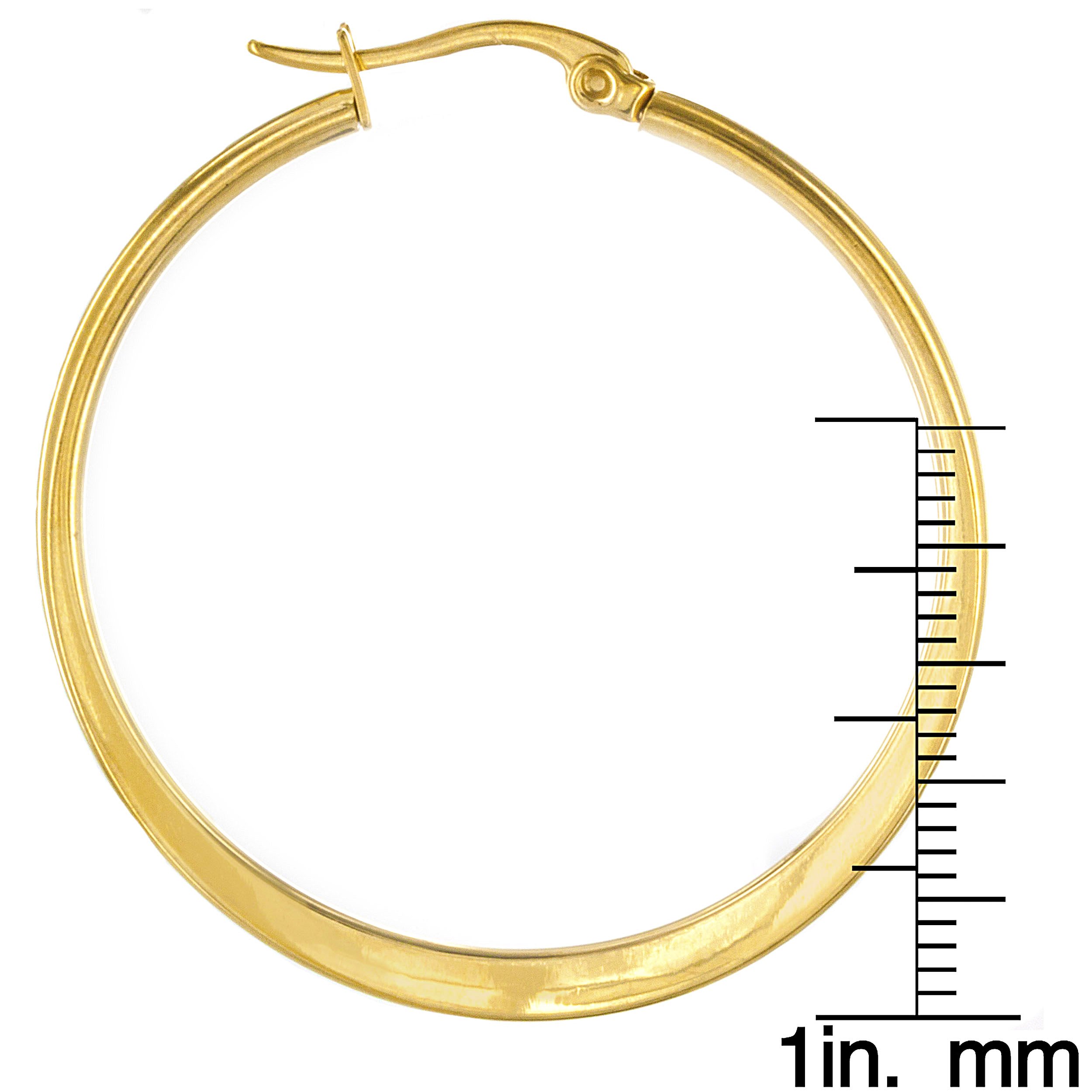 Foto 4 pulgar | Pendientes De Aro West Coast Jewelry Elya De Acero Inoxidable Chapados En Oro - Venta Internacional.