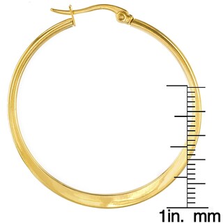 Foto 3 | Pendientes De Aro West Coast Jewelry Elya De Acero Inoxidable Chapados En Oro - Venta Internacional.