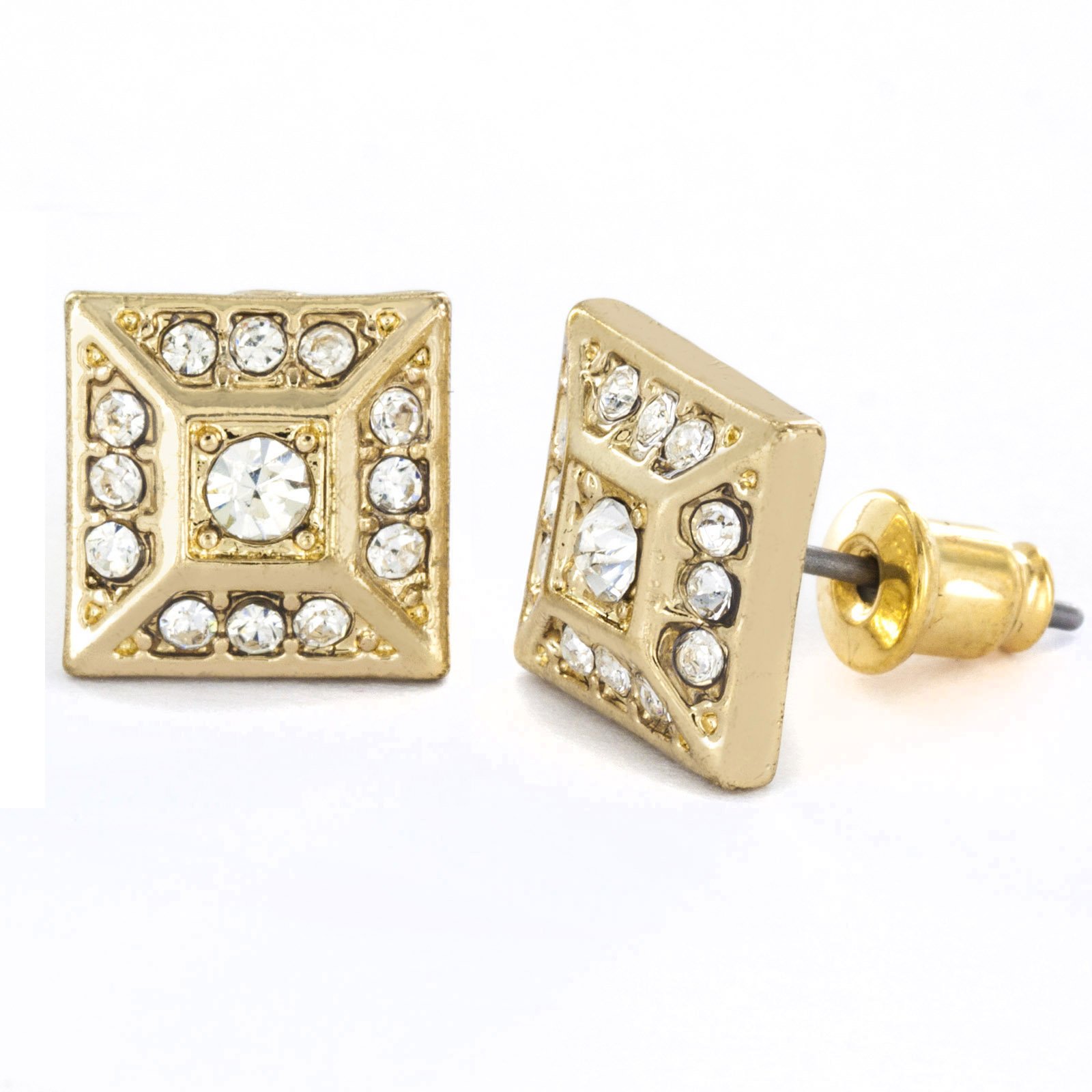 Foto 3 pulgar | Pendientes West Coast Jewelry Elya De Cristal Dorado Para Mujer - Venta Internacional.