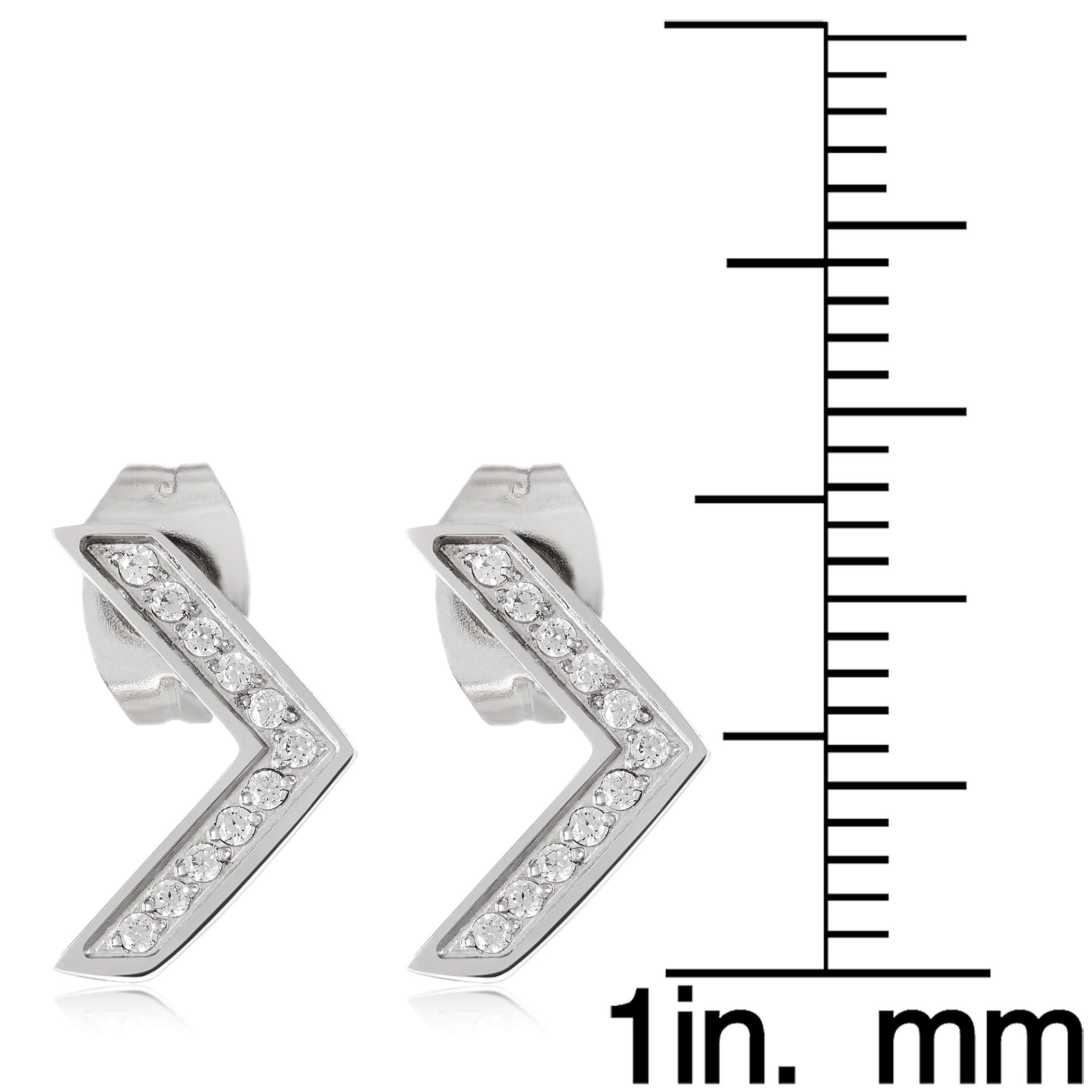 Foto 4 | Pendientes De Tuerca West Coast Jewelry Elya De Acero Inoxidable - Venta Internacional.