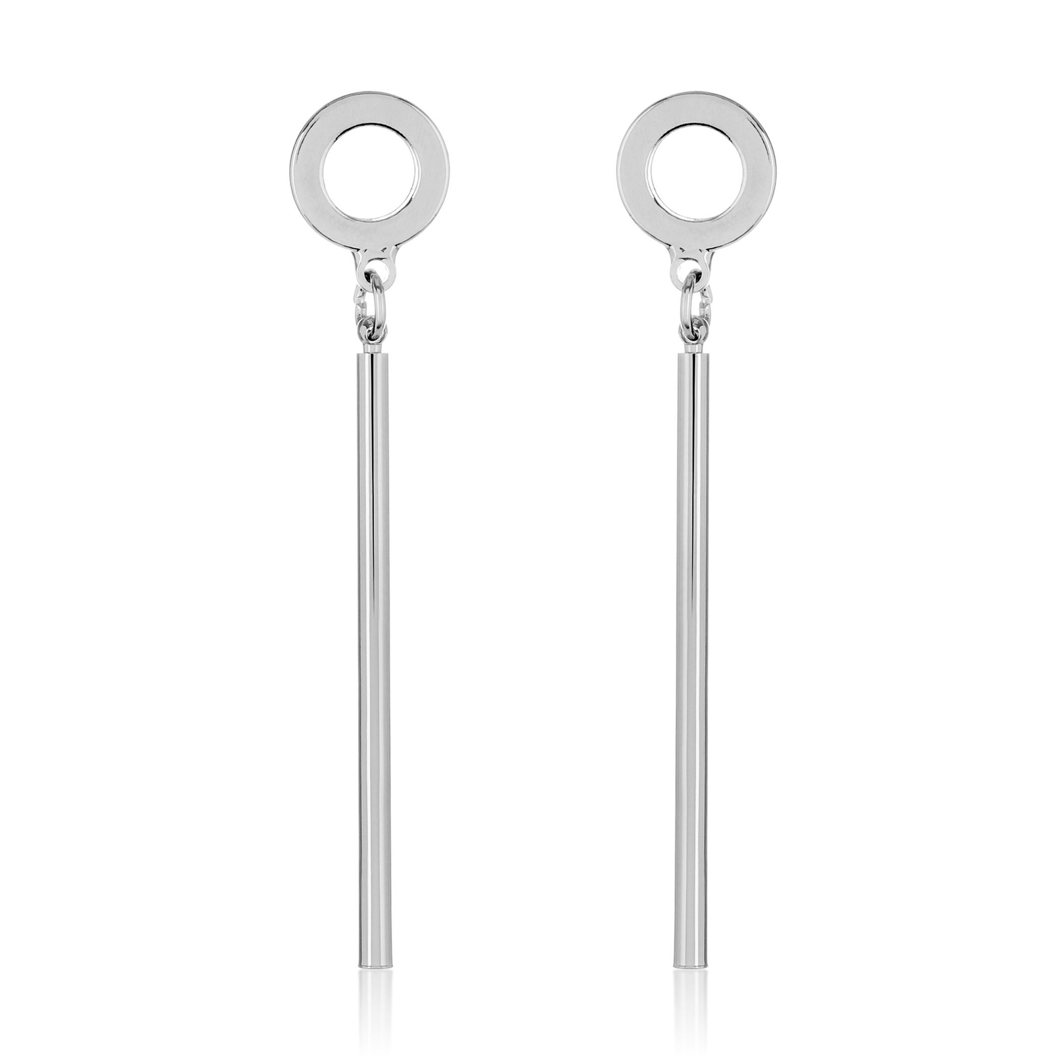 Foto 2 pulgar | Pendientes West Coast Jewelry Elya En Tono Plateado Pulido - Venta Internacional.