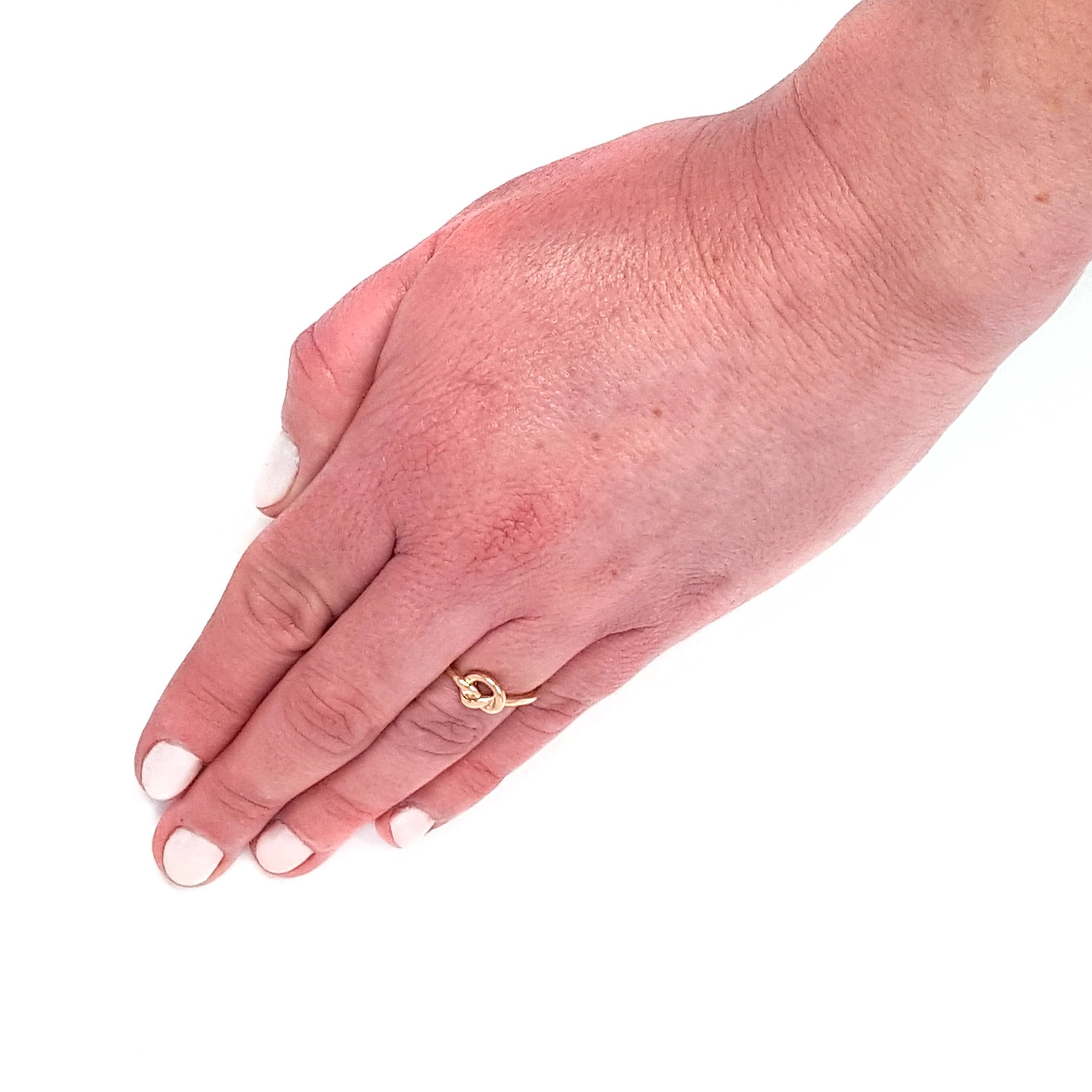 Foto 5 pulgar | Anillo West Coast Jewelry Elya Knot, Brazalete Chapado En Oro Rosa - Venta Internacional.