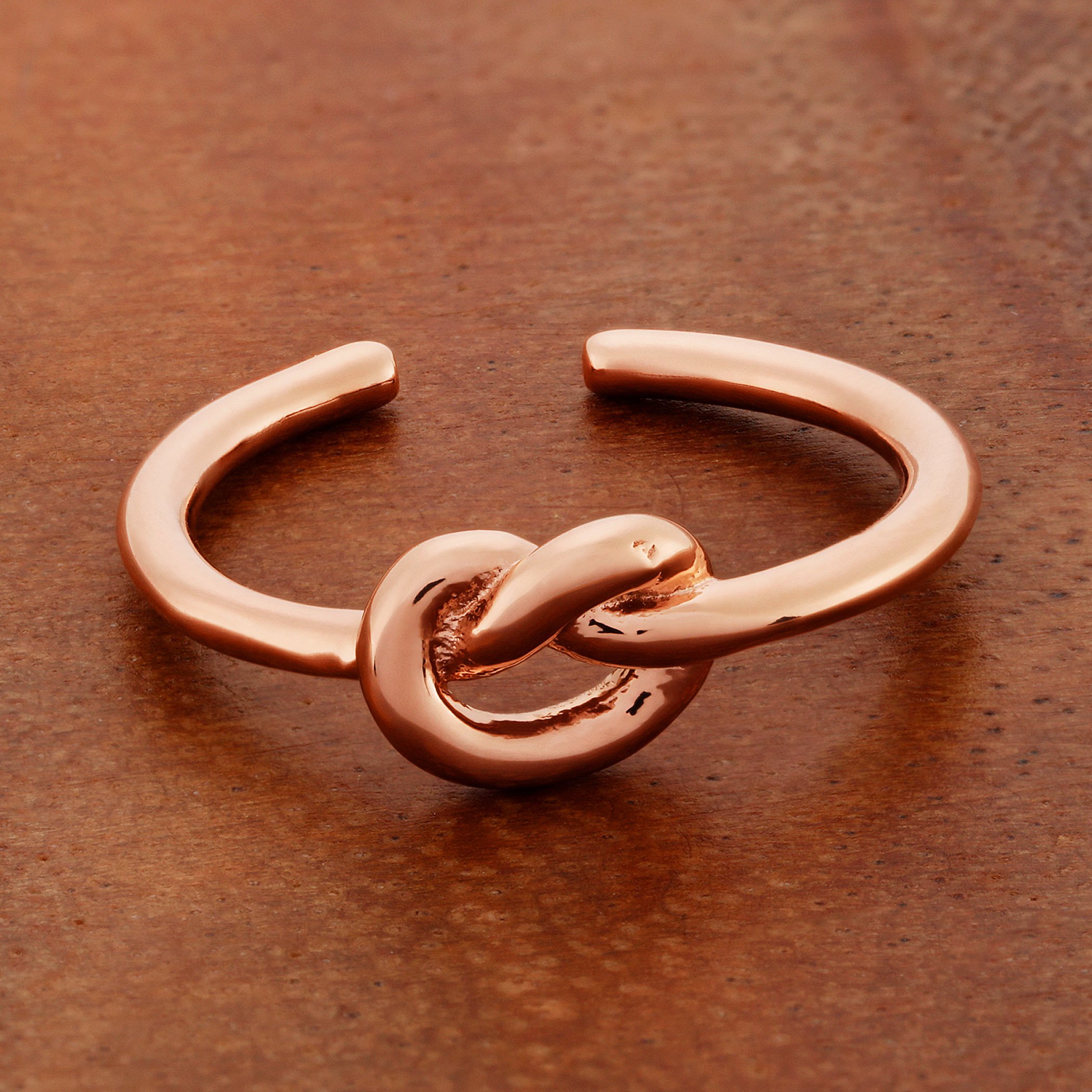 Foto 5 | Anillo West Coast Jewelry Elya Knot, Brazalete Chapado En Oro Rosa - Venta Internacional.