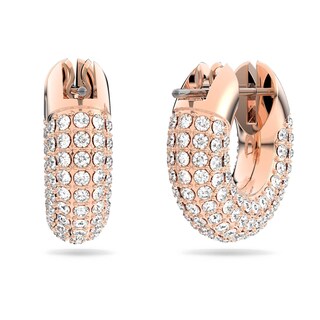 Foto 2 | Pendientes Swarovski Dextera Hoop Pavé En Tono Oro Rosa Blanco - Venta Internacional.