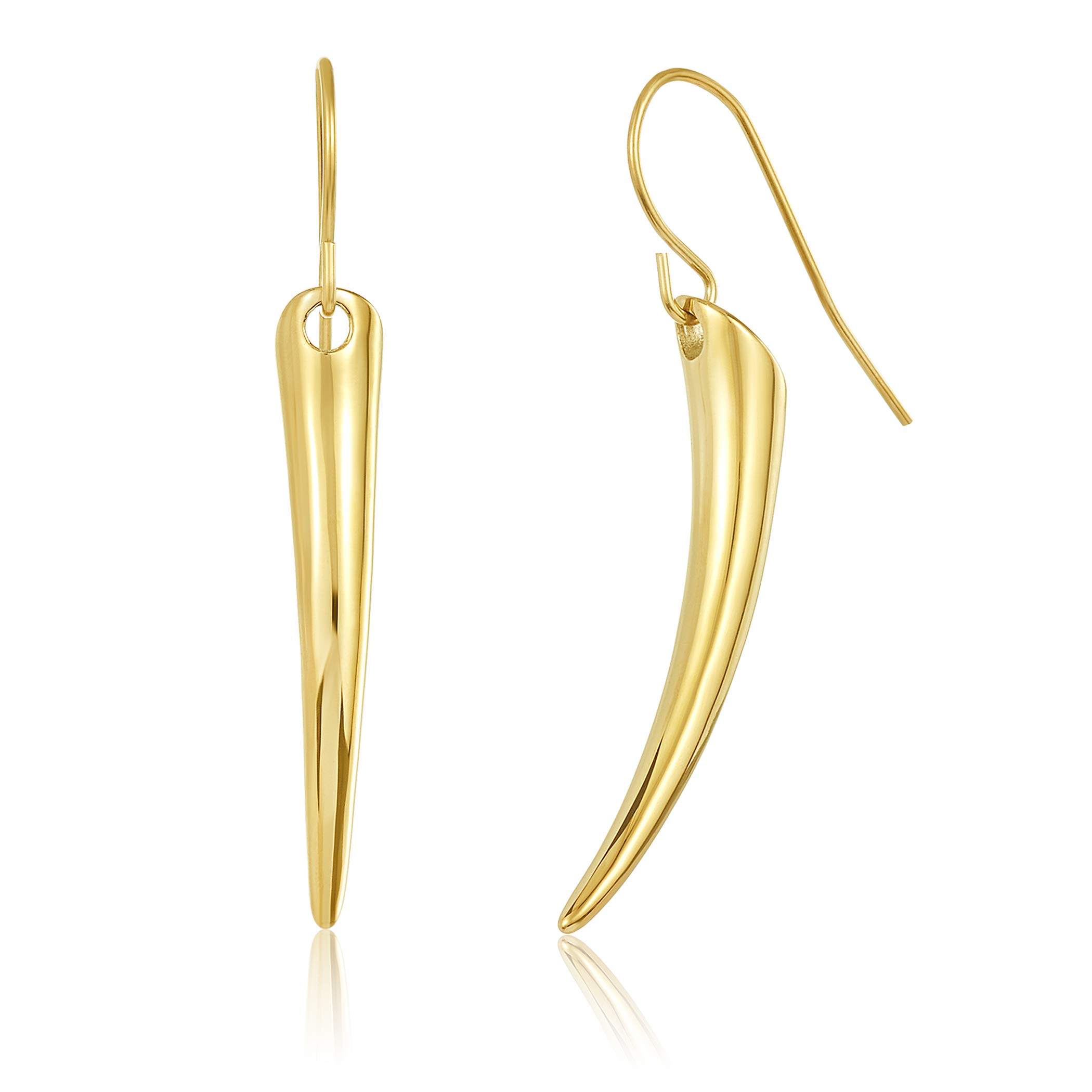 Foto 2 pulgar | Pendientes West Coast Jewelry Elya De Acero Inoxidable Bañados En Oro - Venta Internacional.