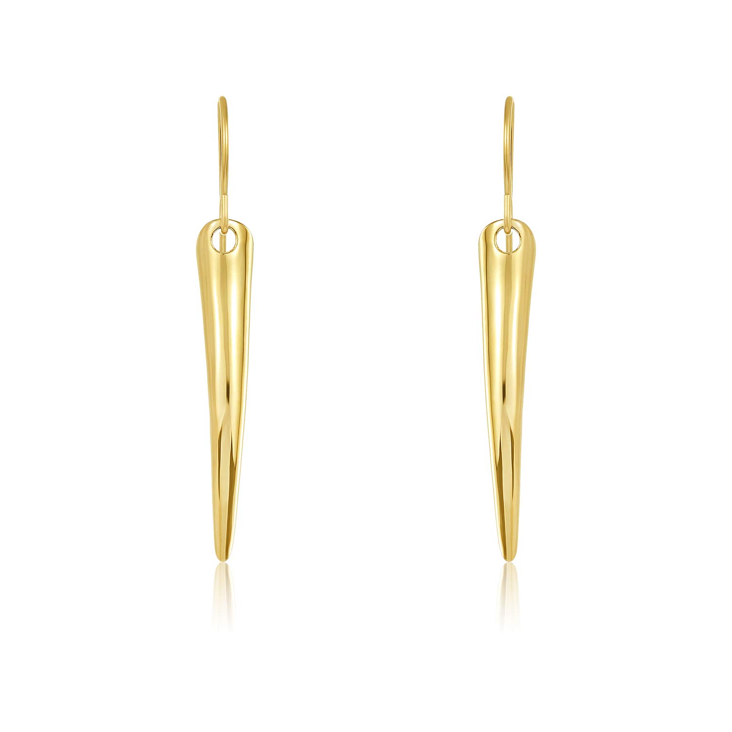 Foto 3 pulgar | Pendientes West Coast Jewelry Elya De Acero Inoxidable Bañados En Oro - Venta Internacional.