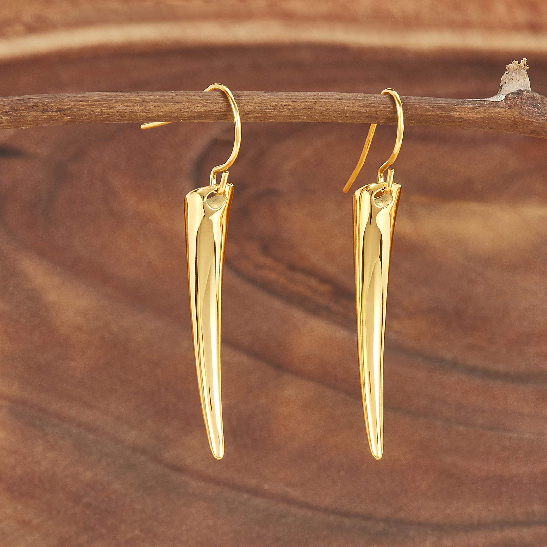 Foto 4 pulgar | Pendientes West Coast Jewelry Elya De Acero Inoxidable Bañados En Oro - Venta Internacional.