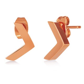 Foto 2 | Pendientes De Tuerca West Coast Jewelry Elya Chapados En Oro Rosa - Venta Internacional.