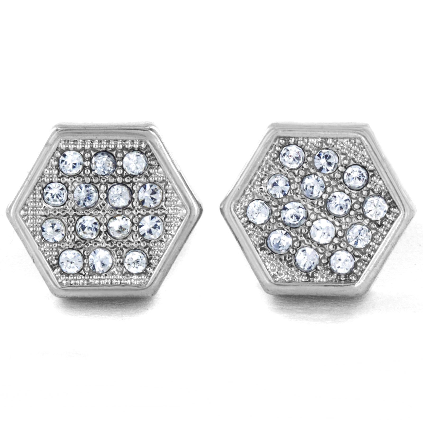 Foto 1 | Pendientes De Cristal Plateado Elya De West Coast Jewelry - Venta Internacional.