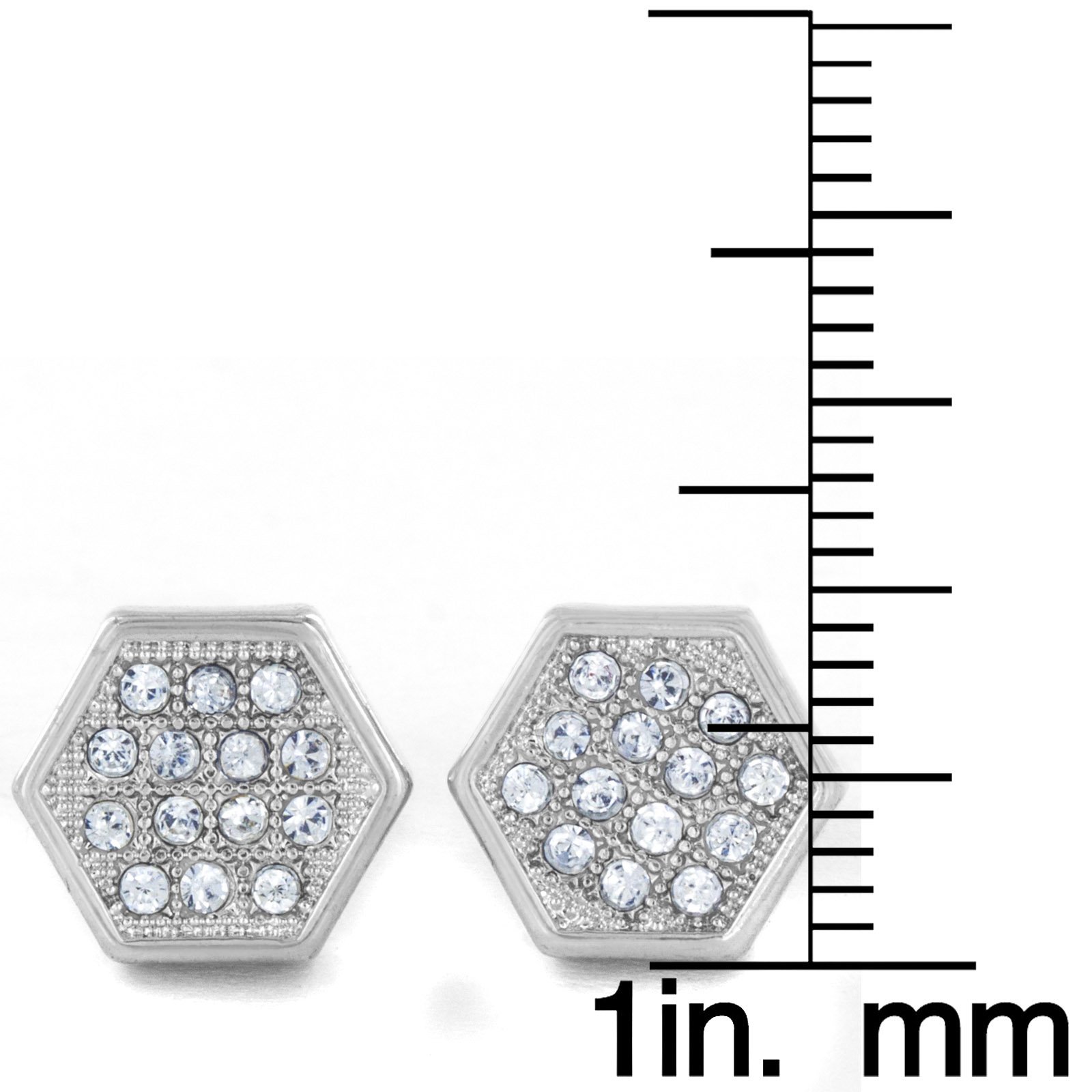Foto 3 | Pendientes De Cristal Plateado Elya De West Coast Jewelry - Venta Internacional.