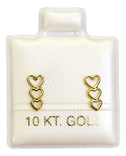 Foto 1 | Broquel Oro 10k | 3 Corazones