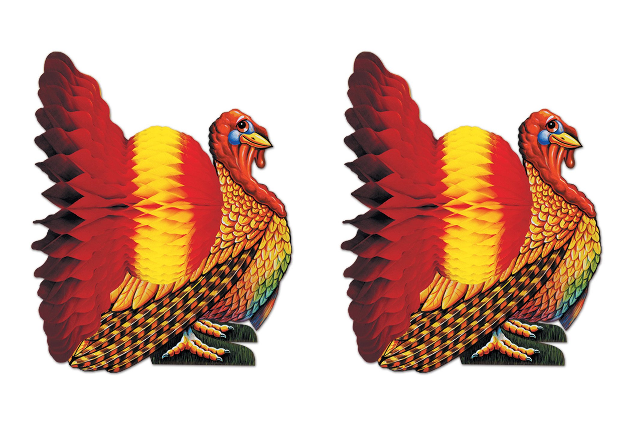 Foto 2 pulgar | Pañuelos Coloridos Beistle Para Centro De Mesa Con Forma De Pavo, Paquete De 2 - Venta Internacional.