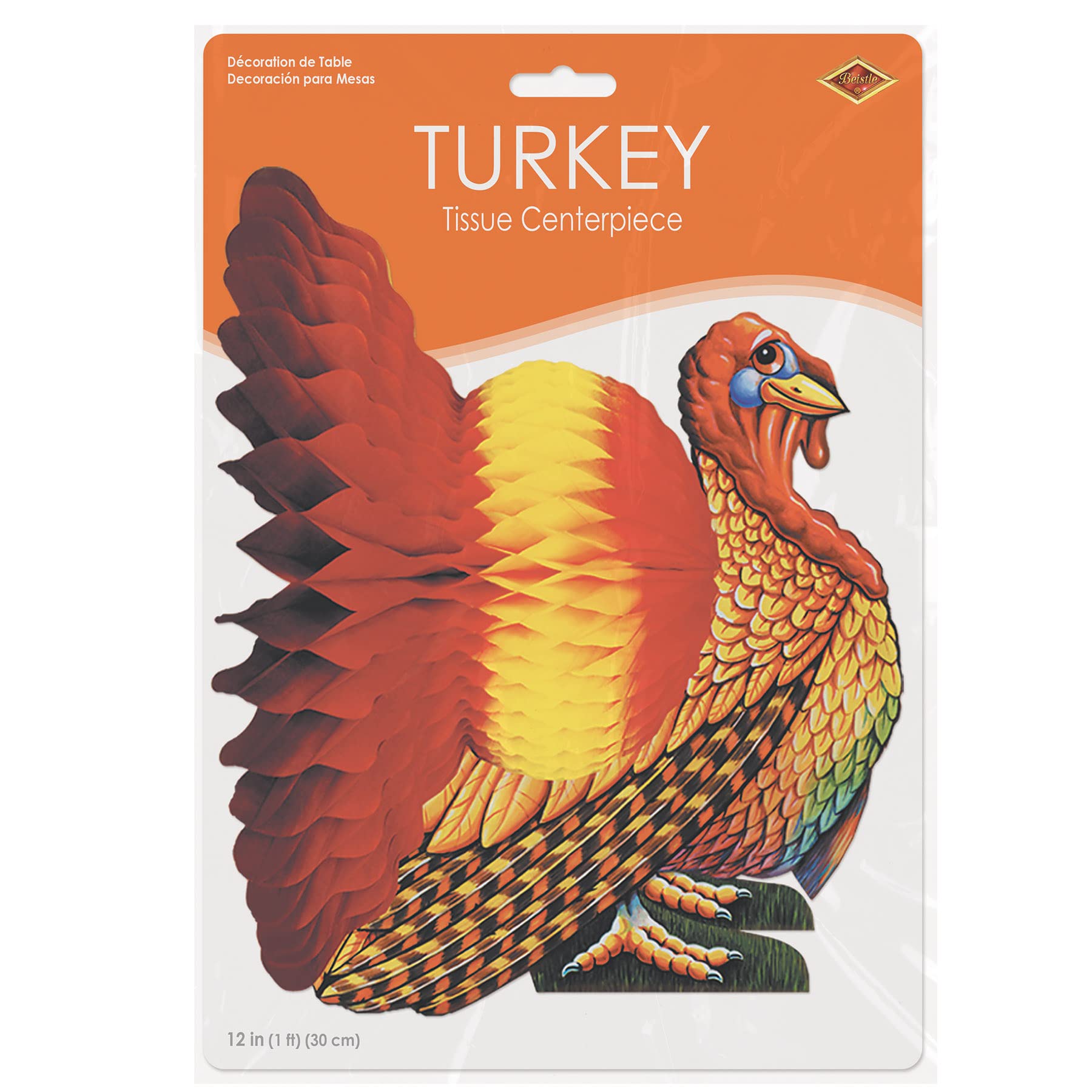 Foto 6 pulgar | Centro De Mesa Beistle, Pañuelo Colorido, Pavo, 30 Cm De Altura - Venta Internacional.