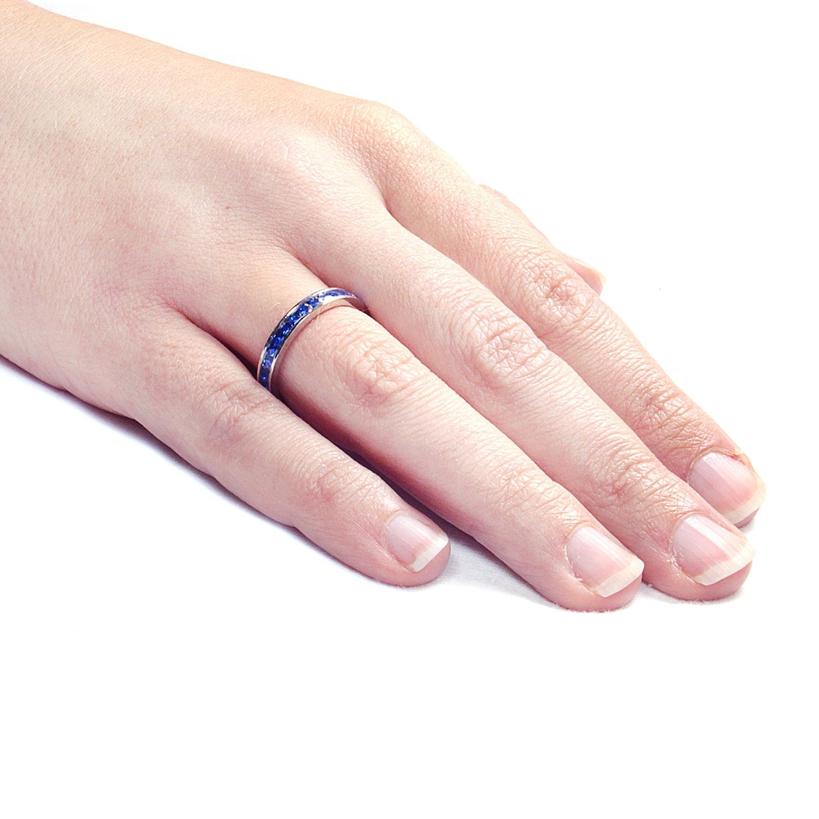 Foto 5 pulgar | Anillo West Coast Jewelry Elya De Acero Inoxidable Con Circonita Cúbica - Venta Internacional.