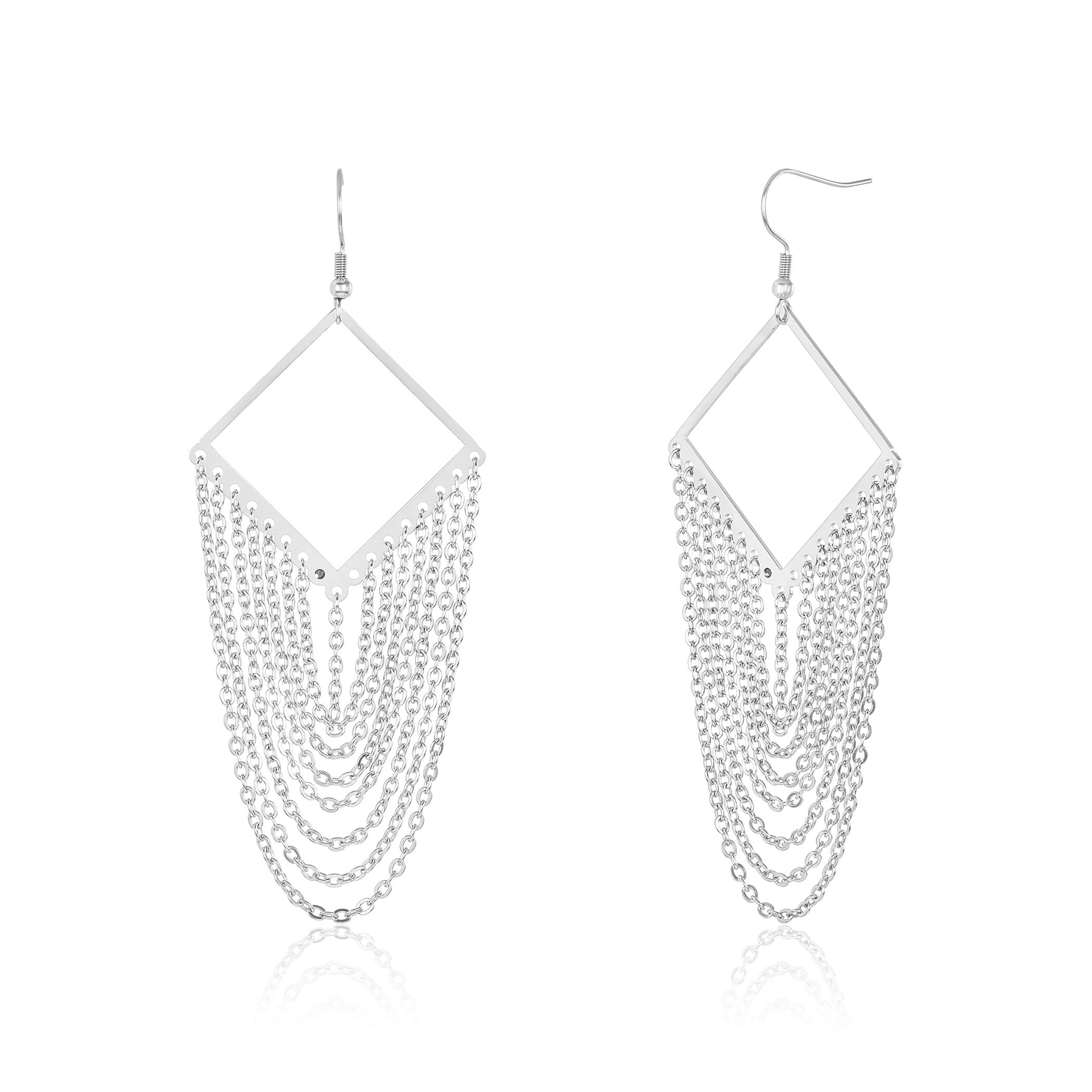 Foto 1 | Pendientes Tipo Candelabro De Acero Inoxidable West Coast Jewelry Elya - Venta Internacional.