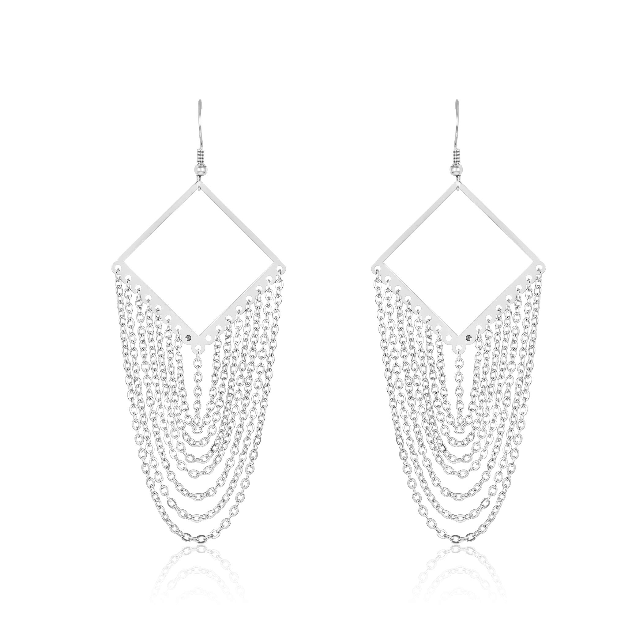 Foto 2 | Pendientes Tipo Candelabro De Acero Inoxidable West Coast Jewelry Elya - Venta Internacional.