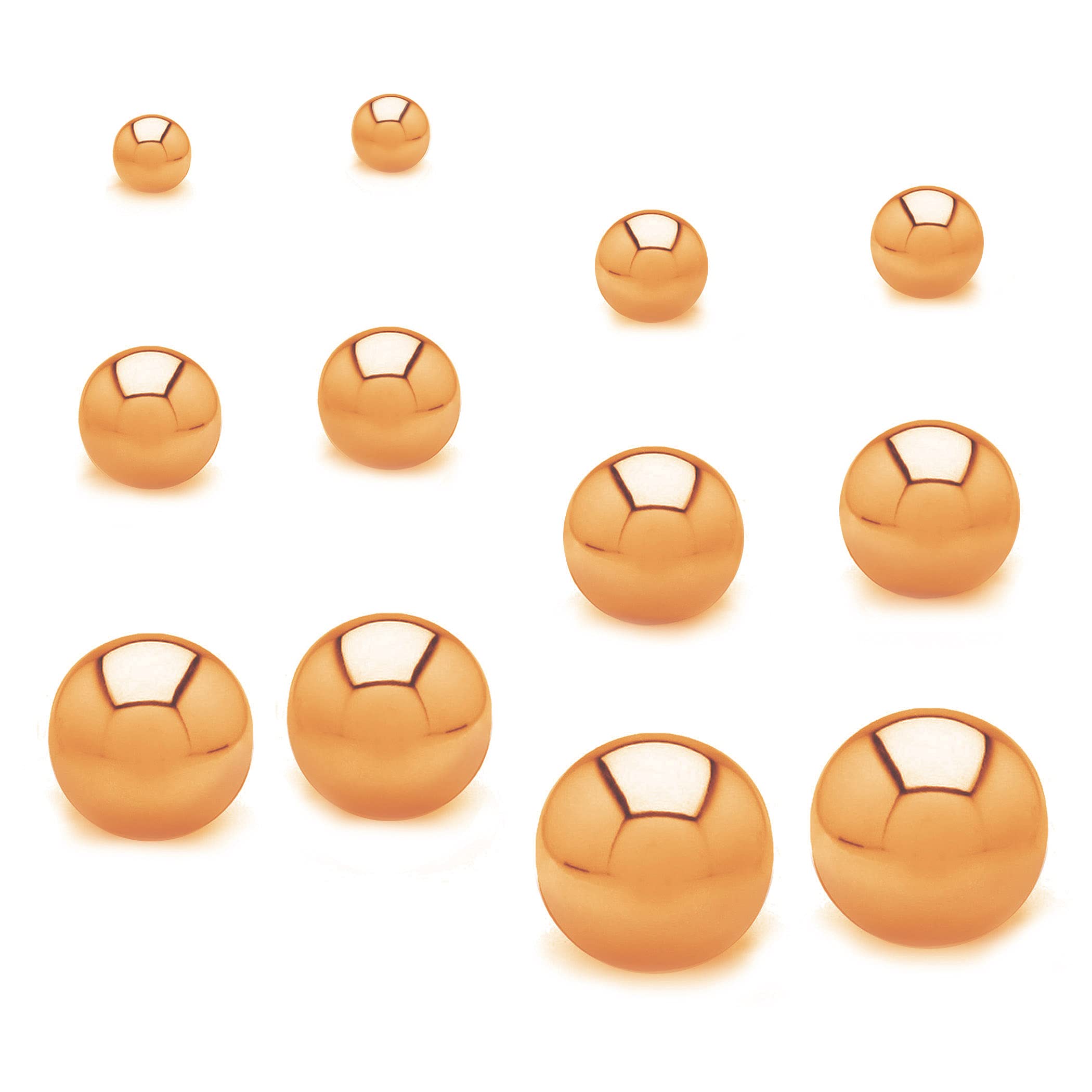 Foto 1 | Juego De Pendientes West Coast Jewelry Chapados En Oro Rosa Pulido - Venta Internacional.