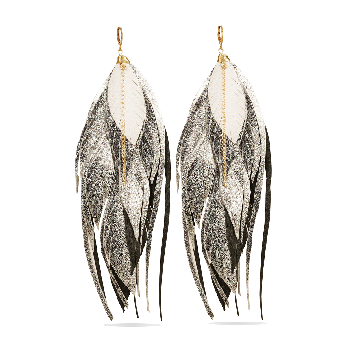 Foto 1 | Aretes Largos Mujer De Plumas Vangania Joyería Para Mujer