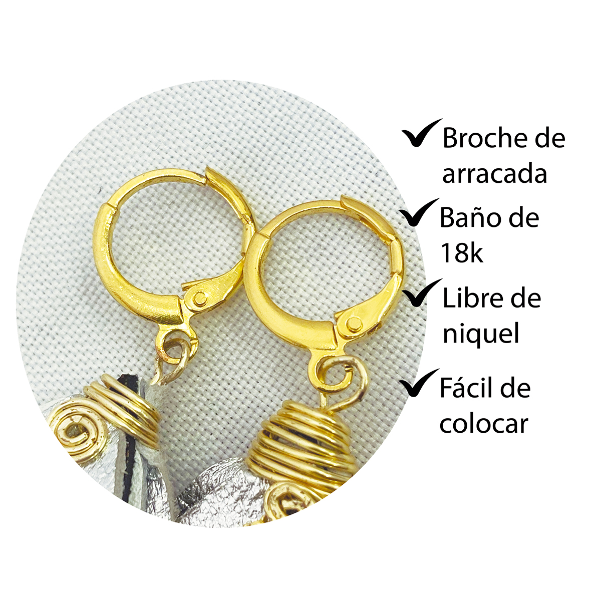 Foto 8 pulgar | Aretes Largos Mujer De Plumas Gavilán Gold Joyería Vangania
