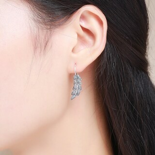 Foto 2 | Aretes Chulada, Brillo Y Plumas De Plata .925 Con Chapa De Platino, Se Puden Mojar