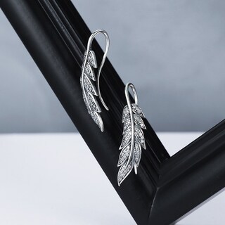 Foto 4 | Aretes Chulada, Brillo Y Plumas De Plata .925 Con Chapa De Platino, Se Puden Mojar