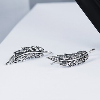Foto 5 | Aretes Chulada, Brillo Y Plumas De Plata .925 Con Chapa De Platino, Se Puden Mojar
