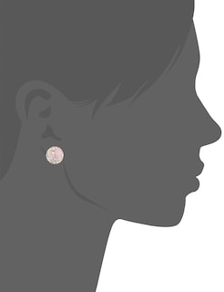 Foto 2 | Pendientes De Tuerca Betsey Johnson Con Cuentas Facetadas Redondas En Oro Rosa - Venta Internacional.