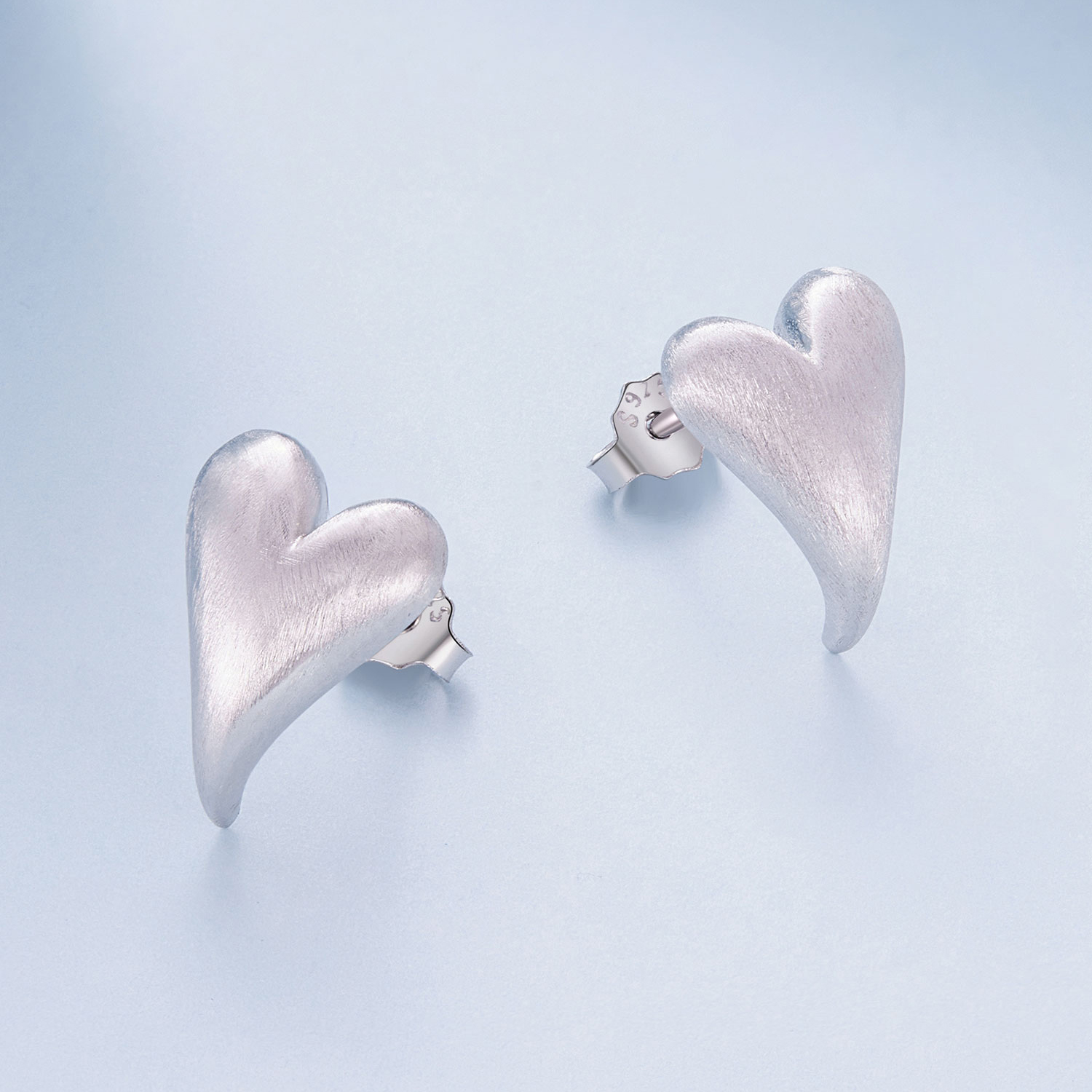 Foto 5 pulgar | Arets Chulada  Corazones De Plata .925 Con Chapa De Platino  Se Pueden Mojar