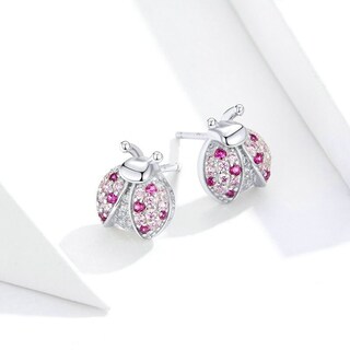 Foto 3 | Aretes Chulada Catarinas De Plata .925 Con Circonias Chapa De Platino