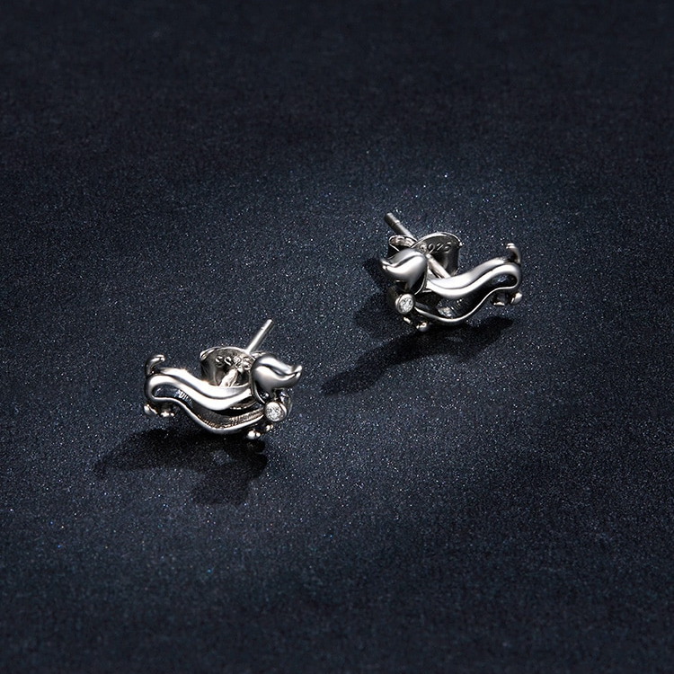 Foto 3 | Aretes Chualda  Perro Salchicha De Plata .925 Con Chapa De Platino  Se Pueden Mojar
