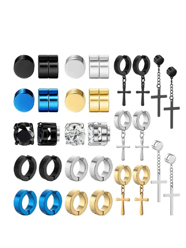 Foto 2 pulgar | 30 Piezas Aretes Falsos Piercing Hombre Y Mujer