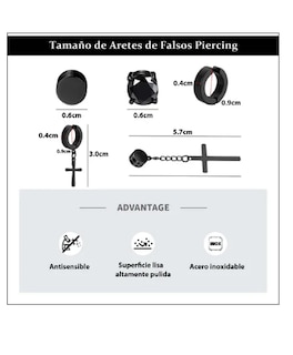 Foto 3 | 30 Piezas Aretes Falsos Piercing Hombre Y Mujer