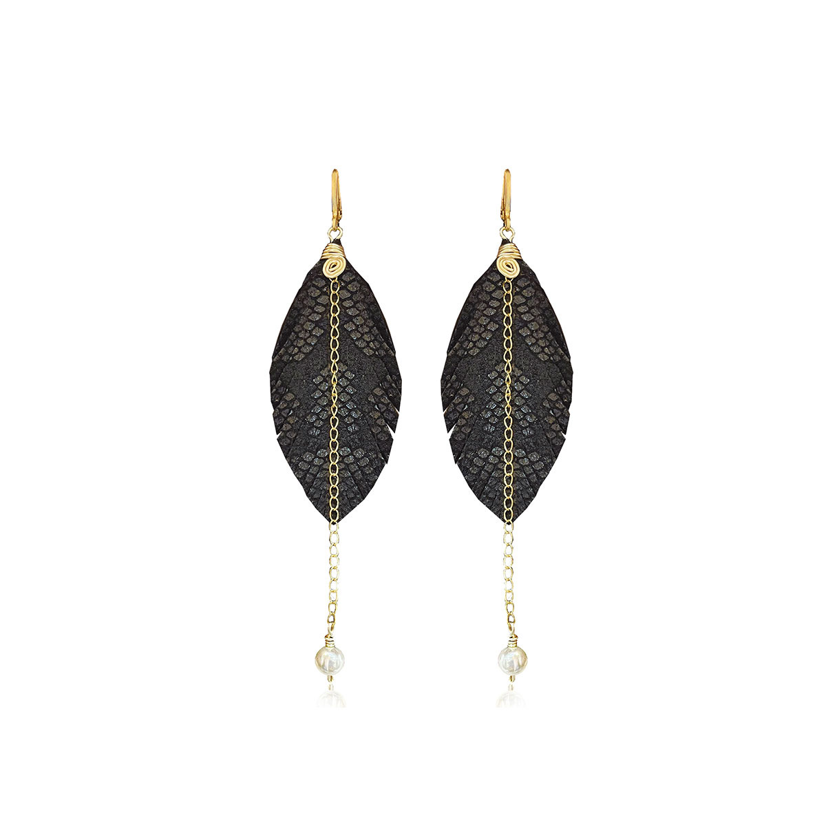 Foto 1 | Aretes Largos Mujer Accesorios Vangania Con Perla Y Cadena