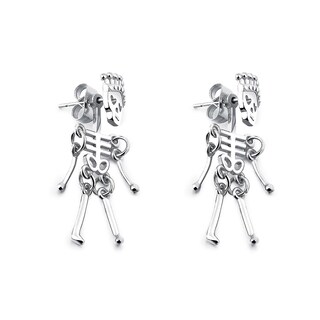 Foto 1 | Pendientes Huoguo Estilo Punk Gótico Diseño De Calavera Diseño De Calavera - Venta Internacional.