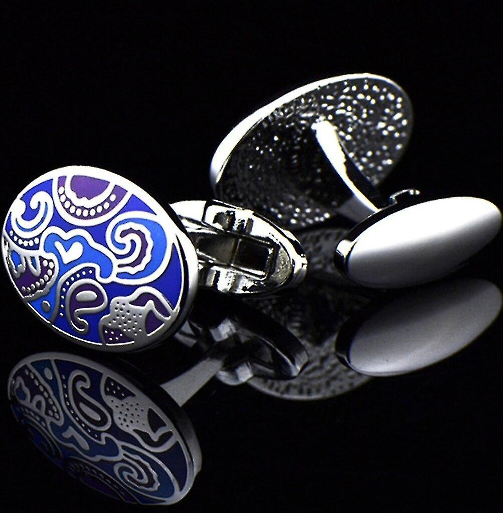 Foto 4 pulgar | Gemelos Huoguo  Exquisitos  Ovalados  Esmaltados  Retro  Chapados En Flores - Venta Internacional.