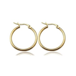 Foto 1 | Pendientes Huoguo Classic Redondos 20 Mm De Acero Inoxidable Quirúrgico - Venta Internacional.
