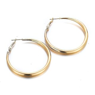 Foto 1 | Pendientes Huoguo Big Circle De Aleación Dorada Para Fiestas - Venta Internacional.