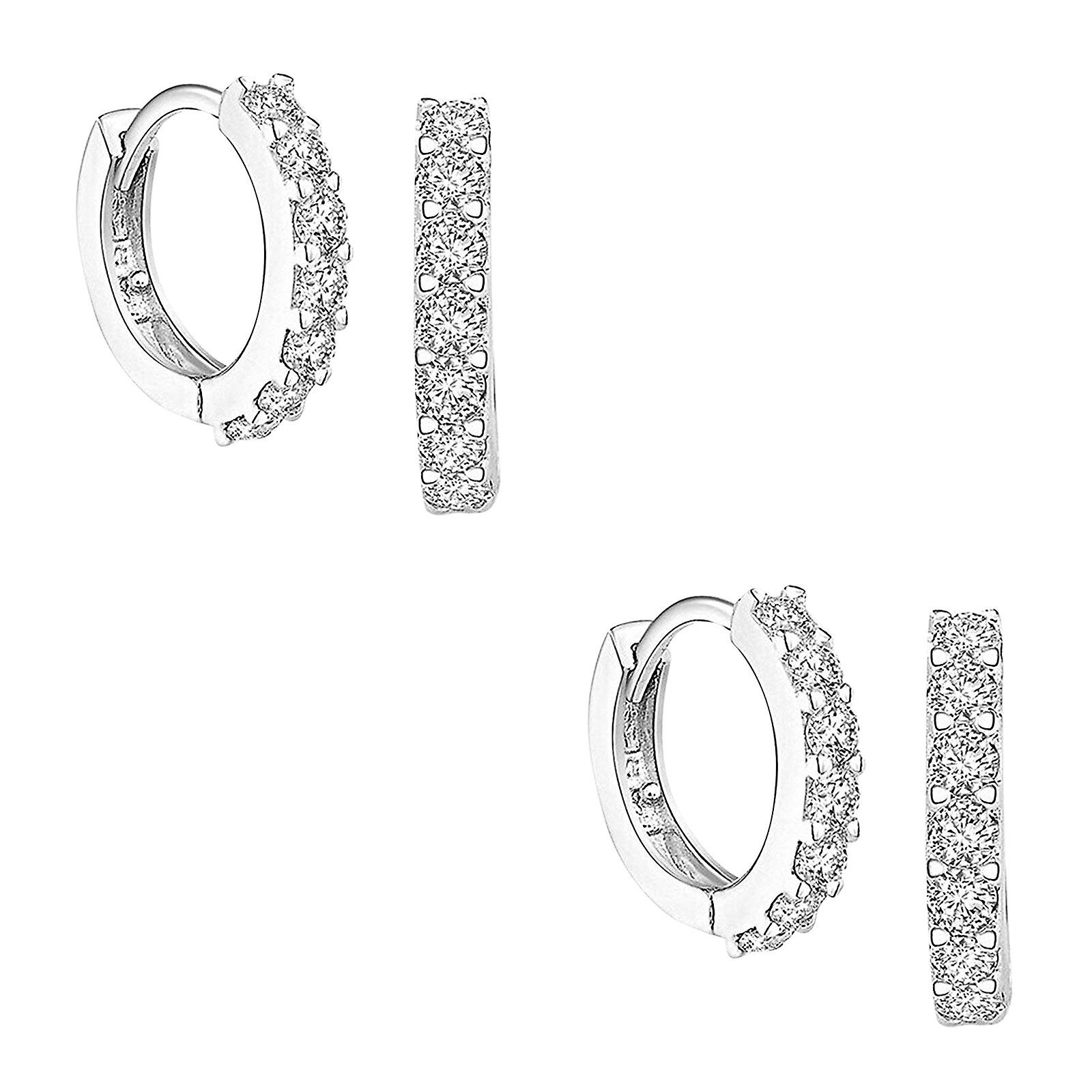 Foto 3 pulgar | Pendientes Huoguo  Modernos Pendientes De Tuerca Para Mujeres Y Hombres (2 Pares) - Venta Internacional.
