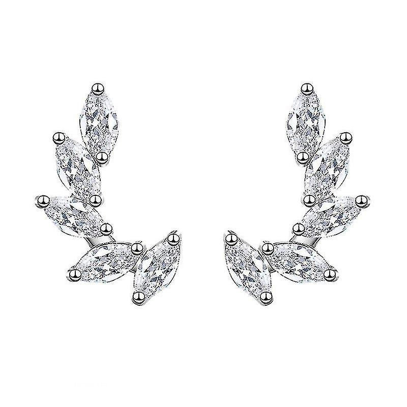 Foto 2 pulgar | Pendientes Huoguo De Plata De Ley 925 Con Circonita Cúbica Marquesa - Venta Internacional.