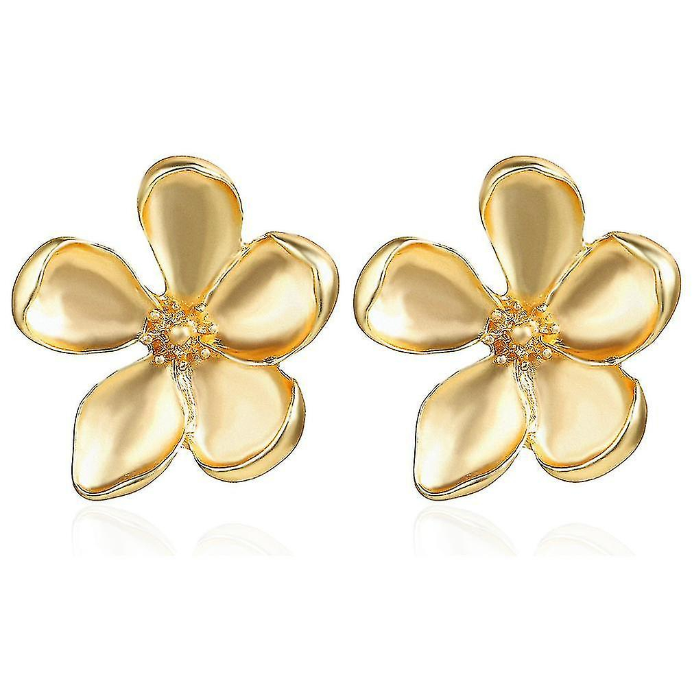 Foto 2 pulgar | Pendientes Huoguo Flowerv De Aleación De Metal Dorado Para Regalo De Cumpleaños - Venta Internacional.