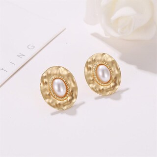 Foto 3 | Pendientes Huoguo Con Forma De Concha Retro Para Mujer - Venta Internacional.