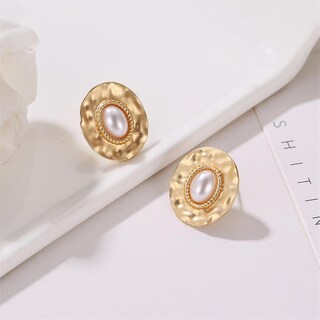 Foto 4 | Pendientes Huoguo Con Forma De Concha Retro Para Mujer - Venta Internacional.