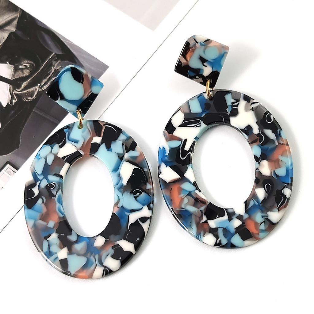 Foto 3 pulgar | Pendientes Huoguo Creative Acetate Plate Geometry Para Mujer - Venta Internacional.