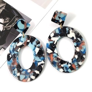 Foto 2 | Pendientes Huoguo Creative Acetate Plate Geometry Para Mujer - Venta Internacional.