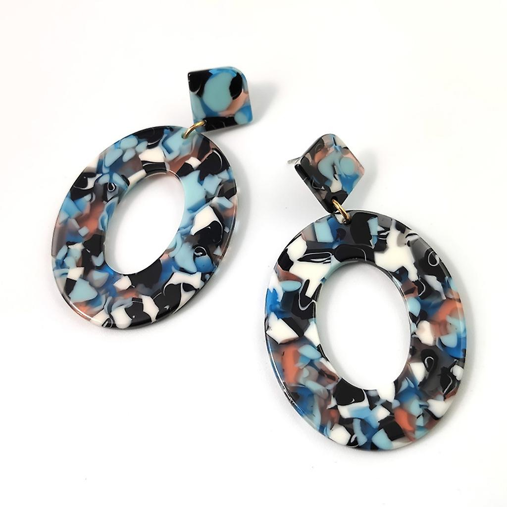 Foto 4 pulgar | Pendientes Huoguo Creative Acetate Plate Geometry Para Mujer - Venta Internacional.