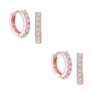 Foto 2 | Pendientes Huoguo Modernos Pendientes De Tuerca Para Mujeres Y Hombres (2 Pares) - Venta Internacional.